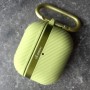 Чехол для AirPods 3, силиконовый с карабином, Mutural, светло-зеленый