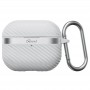 Чехол для AirPods 3, силиконовый с карабином, Mutural, белый