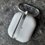 Чехол для AirPods 3, силиконовый с карабином, Mutural, белый