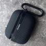 Чехол для AirPods Pro 2, силиконовый с карабином, Mutural, черный