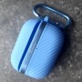 Чехол для AirPods Pro 2, силиконовый с карабином, Mutural, голубой
