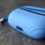 Чехол для AirPods Pro 2, силиконовый с карабином, Mutural, голубой