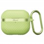 Чехол для AirPods Pro 2, силиконовый с карабином, Mutural, светло-зеленый