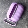 Чехол для AirPods Pro 2, силиконовый с карабином, Mutural, фиолетовый