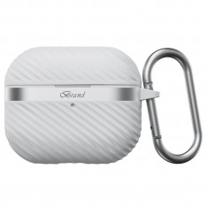 Чехол для AirPods Pro 2, силиконовый с карабином, Mutural, белый