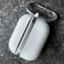 Чехол для AirPods Pro 2, силиконовый с карабином, Mutural, белый