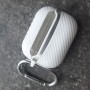Чехол для AirPods Pro 2, силиконовый с карабином, Mutural, белый