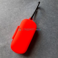 Силиконовый чехол для QCY T5, с карабином, красный