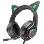 Наушники Hoco W107, игровые, цвет: эльф кошка