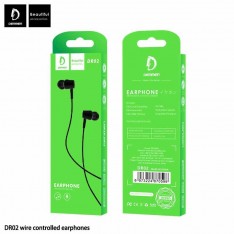 Наушники с микрофоном Denmen DR02, черный