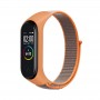 Нейлоновый ремешок для фитнес-браслета Xiaomi Mi Band 4 / 5 / 6, оранжево-серый