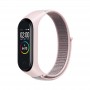 Нейлоновый ремешок для фитнес-браслета Xiaomi Mi Band 4 / 5 / 6, розово-серый