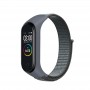 Нейлоновый ремешок для фитнес-браслета Xiaomi Mi Band 4 / 5 / 6, серо-зеленый