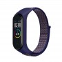 Нейлоновый ремешок для фитнес-браслета Xiaomi Mi Band 4 / 5 / 6, темно-синий