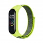 Нейлоновый ремешок для фитнес-браслета Xiaomi Mi Band 4 / 5 / 6, ярко салатовый