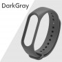 Силиконовый браслет для Xiaomi Mi Band 3 / 4, угольно-серый