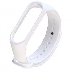 Силиконовый браслет для Xiaomi Mi Band 3 / 4, белый