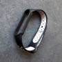Силиконовый браслет для Xiaomi Mi Band 3 / 4, спорт, черный с серым
