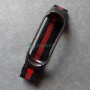 Стальной ремешок для Xiaomi Mi Band 4, цвет 21, черный с красной полосой