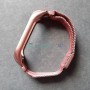 Стальной ремешок для Xiaomi Mi Band 4, цвет 22, розовый с красной полосой