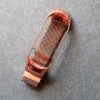 Стальной ремешок для Xiaomi Mi Band 4, цвет 3, розовый глянцевый