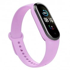 Силиконовый браслет для Xiaomi Mi Band 5 / 6, бледно-сиреневый