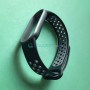 Силиконовый браслет для Xiaomi Mi Band 5 / 6, спорт, черный с серым