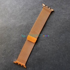 Ремешок из нержавеющей стали для Apple Watch 42-44, Milanese Loop, Rose Gold