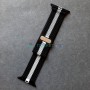 Ремешок из нержавеющей стали для Apple Watch 42-44, цвет 31, черный с белой полосой