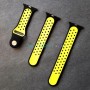 Силиконовый ремешок для Apple Watch 42-44, Sport Plus, black / yellow