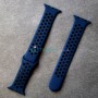 Силиконовый ремешок для Apple Watch 42-44, Sport Plus, Midnight Blue / Black