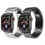 Классический браслет на Apple Watch 42 44 45 49 мм, стальной, серебряный