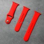 Силиконовый ремешок для Apple Watch 42 44 45 мм, красный