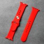 Силиконовый ремешок для Apple Watch 42 44 45 мм, красный