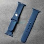 Силиконовый ремешок для Apple Watch 42 44 45 мм, темно-синий