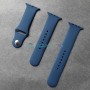Силиконовый ремешок для Apple Watch 42 44 45 мм, темно-синий