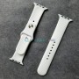 Силиконовый ремешок для Apple Watch 42 44 45 мм, белый