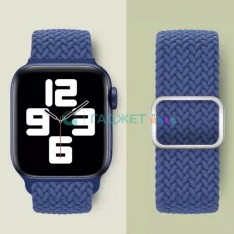 Плетеный браслет для Apple Watch 38 / 40 41 mm, с пряжкой, синий