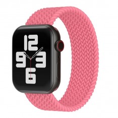 Плетеный ремешок для Apple Watch 7, SE, 6, 5, 4, 3, 2, 1 38-40mm, размер S, розовый