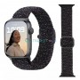 Плетеный ремешок для Apple Watch 38 / 40 41 mm, с пряжкой, черный со звездами