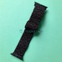 Плетеный ремешок для Apple Watch 38 / 40 41 mm, с пряжкой, черный со звездами