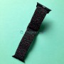 Плетеный ремешок для Apple Watch 38 / 40 41 mm, с пряжкой, черный со звездами