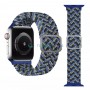 Плетеный ремешок для Apple Watch 42 / 44 45 mm, с пряжкой, хаки-синий-черный