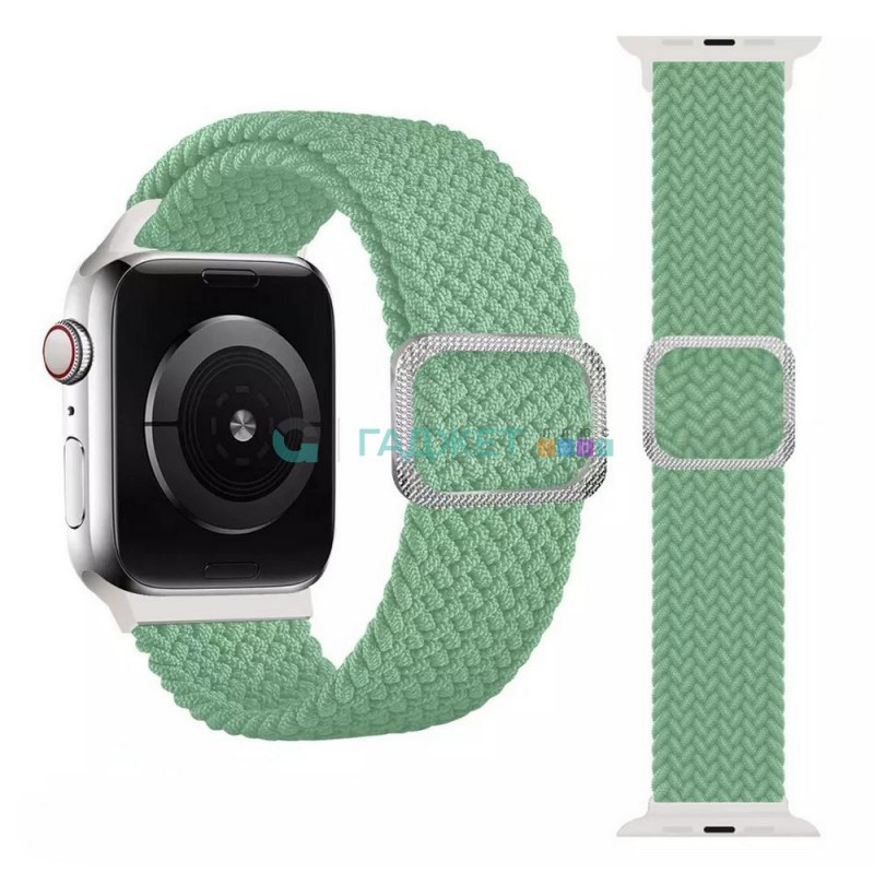 Плетеный ремешок для Apple Watch 38 / 40 41 mm, с пряжкой, ментоловый Плетеный ремешок для Apple Watch 38 / 40 41 mm, с пряжкой, ментоловый