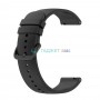 Универсальный силиконовый ремешок с пряжкой для часов, 20мм, черный