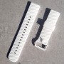 Сменный силиконовый браслет для часов, 22мм, косая полоска, белый Сменный силиконовый браслет для часов, 22мм, косая полоска, белый