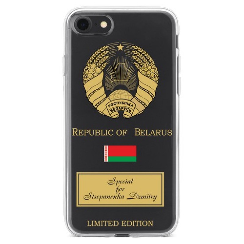 Чехол для телефона с фамилией именем № 1115 Символика Республики Беларусь