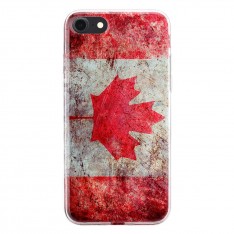 Чехол для телефона с картинкой №2306 Канадский Флаг (Потертая Краска)