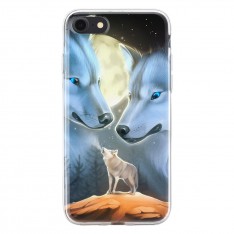 Чехол для телефона с картинкой №2408 Волк воет на луну