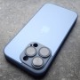 Чехол с MagSafe для iPhone 14 Pro Ag-Glass зеркальный, голубой